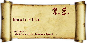 Nasch Ella névjegykártya